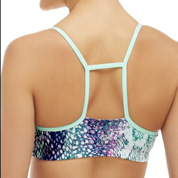 Fabletics Ayni Sports Bra in Animal Impressions Print Multi/Cucumber Size Medium - Picture 2 of 6
